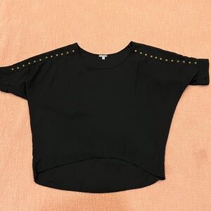 Charlotte Russe studded Black blouse Top